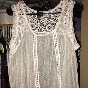 Sheer babydoll tank top